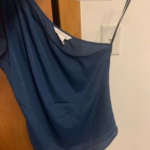 BCBGgeneration one shoulder blue blouse size M
